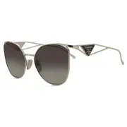Prada PR 50ZS 1BC09S, Silver frame, Grey lenses, view 2