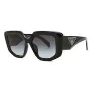 Prada PR 14ZSF Asian Fit 1AB09S, Black frame, Gradient Grey lenses, view 2