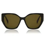Prada PR 19ZSF Asian Fit 19D01T, Black frame, Brown lenses, view 1