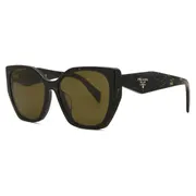 Prada PR 19ZSF Asian Fit 19D01T, Black frame, Brown lenses, view 2