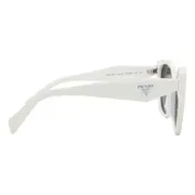 Prada PR 19ZSF Asian Fit 1425S0, White frame, Dark Grey lenses, view 3