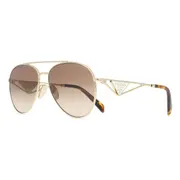 Prada PR 73ZS Asian Fit ZVN3D0, Gold frame, Gradient Brown lenses, view 2