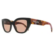 Prada PR A09S 12O10D, Brown frame, Light Brown lenses, view 2