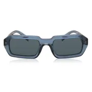 Prada PR A12S 19O70B, Blue frame, Dark Grey lenses, view 1