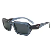 Prada PR A12S 19O70B, Blue frame, Dark Grey lenses, view 2