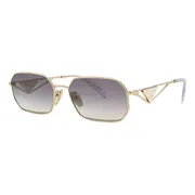 Prada PR A51S ZVN30C, Gold frame, Gradient Silver Blue Mirror lenses, view 2