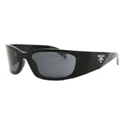 Prada PR A19S 1AB5S0, Black frame, Dark Grey lenses, view 2