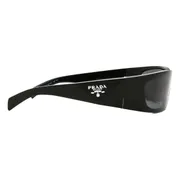 Prada PR A19S 1AB5S0, Black frame, Dark Grey lenses, view 3