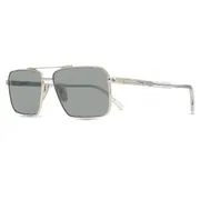 Prada PR A57S 1BC175, Silver frame, Dark Grey Silver Mirror lenses, view 2