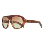 Prada PR C05S 24G70T, Brown frame, Green/Brown lenses, view 2
