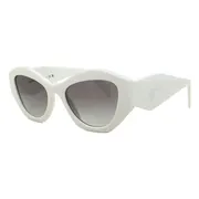 Prada PR 07YS Symbole 142130, White frame, Grey lenses, view 2