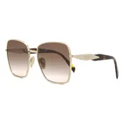 Prada PR 64ZS Asian Fit ZVN0A6, Gold frame, Brown lenses, view 2