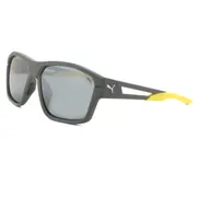 Puma PU0328S 002, Grey frame, Smoke With Flash Silver Mirror lenses, view 2