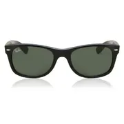 Ray-Ban RB2132 New Wayfarer 901, Black frame, Green lenses, view 1
