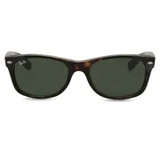 Ray-Ban RB2132 New Wayfarer 902, Tortoiseshell frame, Green lenses, view 1