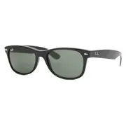 Ray-Ban RB2132 New Wayfarer 901L, Black frame, Green lenses, view 2