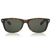 Ray-Ban RB2132 New Wayfarer 902L, Tortoiseshell frame, Green lenses, view 1