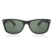Ray-Ban RB2132 New Wayfarer 646231, Rubber Black frame, Green lenses, view 1