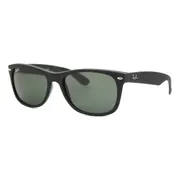 Ray-Ban RB2132 New Wayfarer 646231, Rubber Black frame, Green lenses, view 2