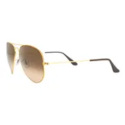 Ray-Ban RB3025 Aviator Large Metal 9001A5, Shiny Light Bronze Brown frame, Gradient Pink Brown lenses, view 2