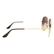 Ray-Ban RB3025 Aviator Large Metal 9001A5, Shiny Light Bronze Brown frame, Gradient Pink Brown lenses, view 3