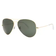 Ray-Ban RB3025 Aviator Large Metal 001, Gold frame, Grey Green lenses, view 2