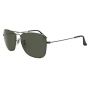 Ray-Ban RB3136 Caravan 004, Grey frame, Green lenses, view 2