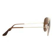 Ray-Ban RB3025 Aviator Large Metal Polarized 001/57, Gold frame, Brown lenses, view 3