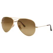 Ray-Ban RB3025 Aviator Large Metal Polarized 001/M2, Gold frame, Brown lenses, view 2