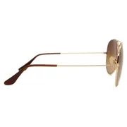 Ray-Ban RB3025 Aviator Large Metal Polarized 001/M2, Gold frame, Brown lenses, view 3