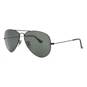 Ray-Ban RB3025 Aviator Large Metal Polarized W3361, Black frame, Green lenses, view 2