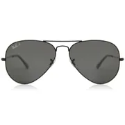 Ray-Ban RB3025 Aviator Large Metal Polarized 002/48, Black frame, Black lenses, view 1