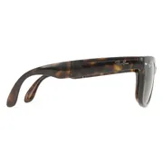 Ray-Ban RB4105 Folding Wayfarer 710/31, Dark Tortoise frame, Green lenses, view 3