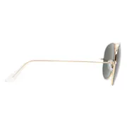 Ray-Ban RB3026 Aviator Large Metal II L2846, Arista Gold frame, Green lenses, view 3