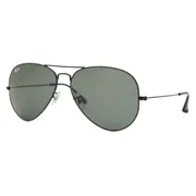 Ray-Ban RB3026 Aviator Large Metal II L2821, Black frame, Green lenses, view 2