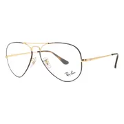 Ray-Ban RX6489 Aviator 3177, Tortoise on Arista Gold frame, Clear lenses, view 2