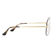Ray-Ban RX6489 Aviator 3177, Tortoise on Arista Gold frame, Clear lenses, view 3