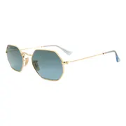 Ray-Ban RB3556N Octagonal 91233M, Gold frame, view 2
