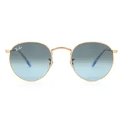 Ray-Ban RB3447 Round Metal Asian Fit 001/3M, Gold frame, view 1