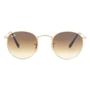 Ray-Ban RB3447 Round Metal Asian Fit 001/51, Gold frame, view 1