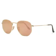 Ray-Ban RB3548N Hexagonal Metal Flat Lenses 001/Z2, Gold frame, view 2