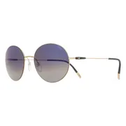 Silhouette 8736/75 7730, Gold frame, Gradient Blue Mirror lenses, view 2