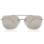Silhouette 8706/75 9040, Silver frame, Silver Mirror lenses, view 1