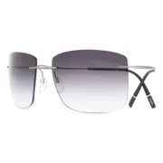 Silhouette Avior Rimless 8741/75 7210, Silver frame, Gradient Classic Grey lenses, view 2