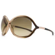 Tom Ford FT0009 WHITNEY 74F, Brown frame, Gradient Dark Brown lenses, view 2