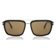 Tom Ford FT0780 ANDERS 01J, Black frame, Brown lenses, view 1