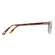 Tom Ford FT0539 ANDREA-02 45N, Brown frame, Dark Green lenses, view 3