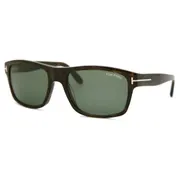 Tom Ford FT0678 AUGUST 52N, Tortoiseshell frame, Green lenses, view 2