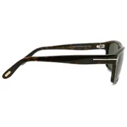 Tom Ford FT0678 AUGUST 52N, Tortoiseshell frame, Green lenses, view 3