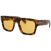Tom Ford FT0711 FAUSTO 56E, Tortoiseshell frame, Yellow lenses, view 2